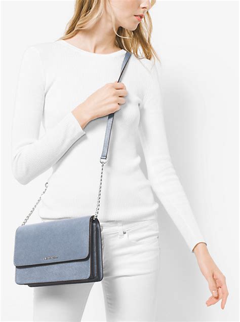 Daniela Large Saffiano Leather Crossbody Bag.